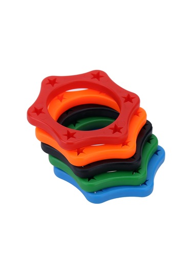 Ruicoo Mikrofon Kayma Ve Düşmeyi Engelleme Halka Seti - 5 Adet 6 Köşeli 35mm Lastik Koruyucu