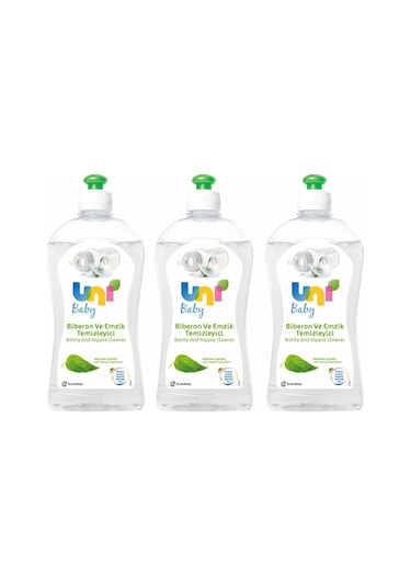 Uni Baby Parfümsüz Biberon ve Emzik Temizleyici 3 x 500 ML