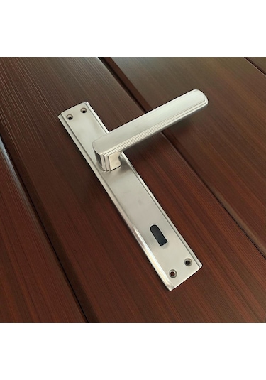 İbiza Mat İnox Full Zamak Elegant Aynalı Oda Kapı Kolu 1 Takım