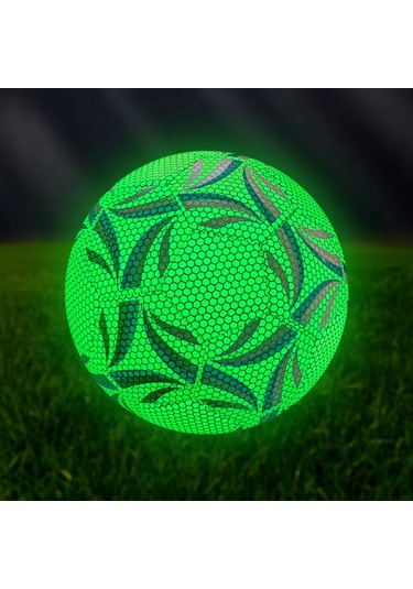 1 Adet Canlı Floresan Yeşil Profesyonel Futbol Topu - Açık Hava Çok Renkli