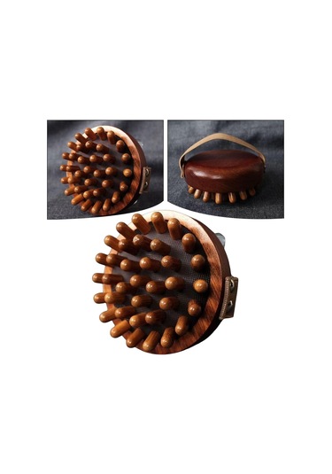 Homyl Kol Bel Bacak Için Ahşap Masaj Sırt Kas Taşınabilir Açık Kahverengi