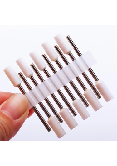 10 Adet Elmas Freze Kesicisi Tırnak Matkap Ucu Elektrikli Manikür Makinesi Tırnak Eti Temiz Dosyaları Ekipman Aksesuarları Araçları Seagreen