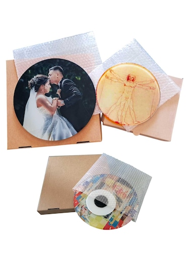 23 Cm Çap - Güneş, Dalga Kozmik Enerji Füzyon Cam Duvar Süsü