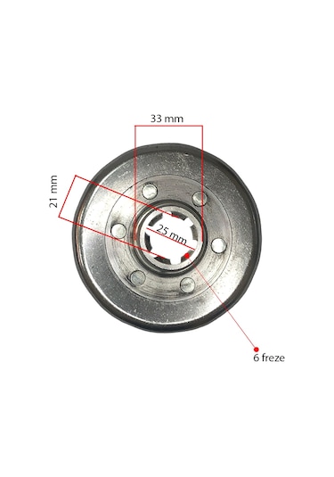 Kaan Çapa 25 Mm Ters Baskı Frezeli Balata Kovanı