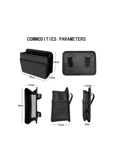 Gri Katlanabilir Çok Amaçlı Araba Çöp Kutusu, Çöp Torbalı Askılı Saklama Kutusu, Ev Ve Ofis İçin Çok Cepli Tasarım