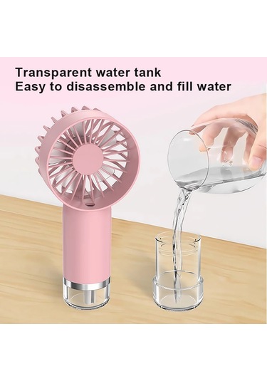 Kullanışlı Masaüstü İçin Nemlendirici Su Yenileyici Usb Hızlı Şarj İle El Mini Pembe