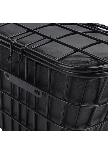 Suntek Bisiklet Depolama Sepeti Metal Tel Astarlı Çanta Siyah