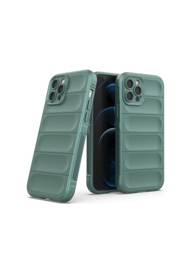 iPhone Uyumlu 12 Pro Kılıf Optimum Lens Çerçeveli Silikon Kapak