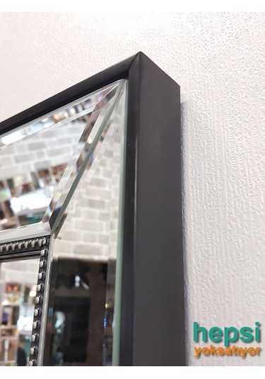 Ayna Çerçeveli Model Siyah Renk Boy Aynası Siyah