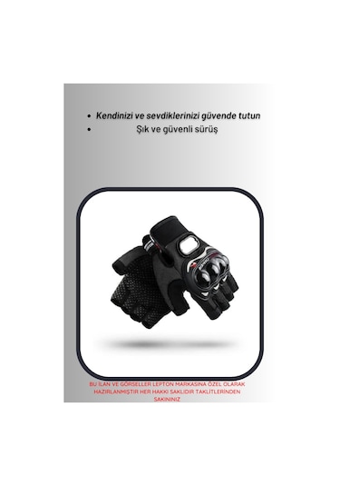 Probiker Tam Koruma Yarım Eldiven - Motosiklet Eldiven