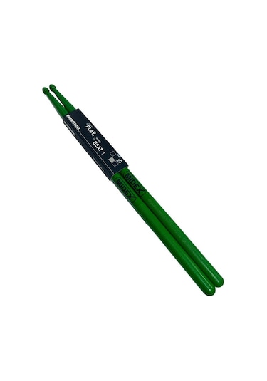 Midex Gfk-801gr 5a Bateri Baget Kırılmaz Polyemid Yeşil Renk Davul Bageti 5a Drumsticks