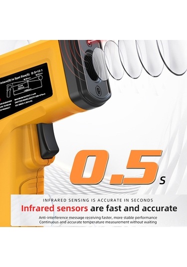 Supermarket1 Bsıde-h2 Lazerli Termometre -50 C İle 530 C Aralığında Hassas Ölçüm