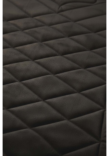 Siyah Kapitone Dolgulu Lüks Seccade 65x115 Cm
