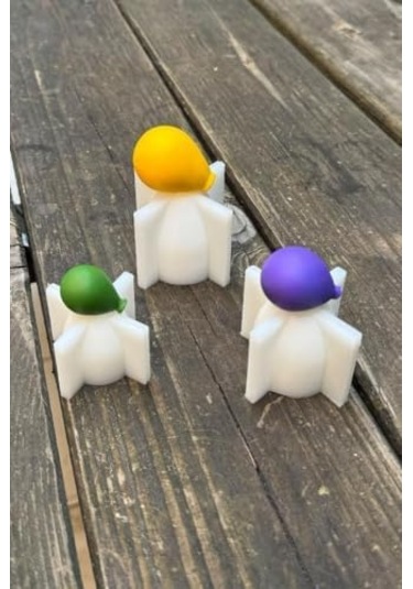 Balon Elips Set Silikon Mum Kalıpları 000 Açık Krem