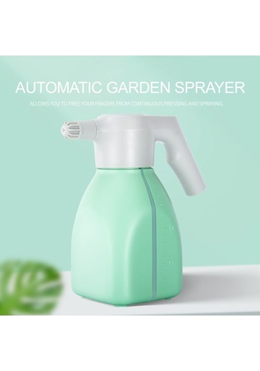 Bosphorusboutique02 Yeşil 1.5l Elektrikli Bahçe Spreyi - Şarj Edilebilir 2 Modlu Toz/su Sütunu El Sprayeri Yeşil