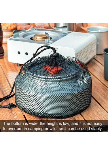 Youmex Kamp, Piknik Ve Yürüyüşler İçin Pratik 1.6l Çay Ve Kahve Demleme Çaydanlığı Koyu Gri