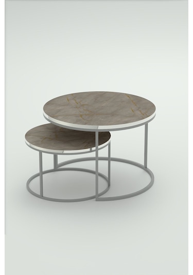 Orta Sehpa Ikili Lüx Specıal Gümüş Gordion