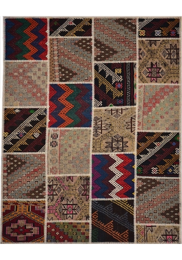 Patchwork El Örgüsü Anadolu Kilimi – Spring (425760778)