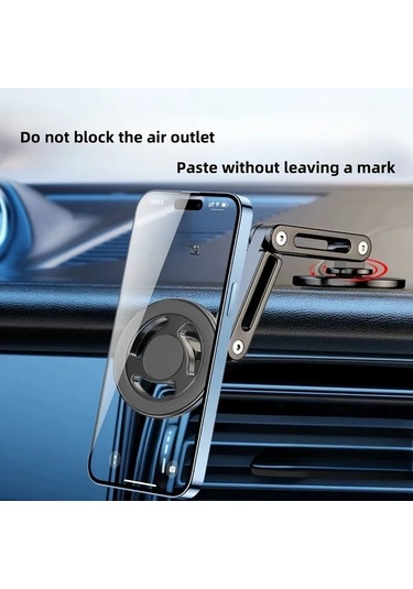 Boatshop1 Sıcak Satış Araba Cep Telefonu Tutucu Güçlü Manyetik 360 Dönen Siyah Taban Yapıştırıcı Halka Demir Levha