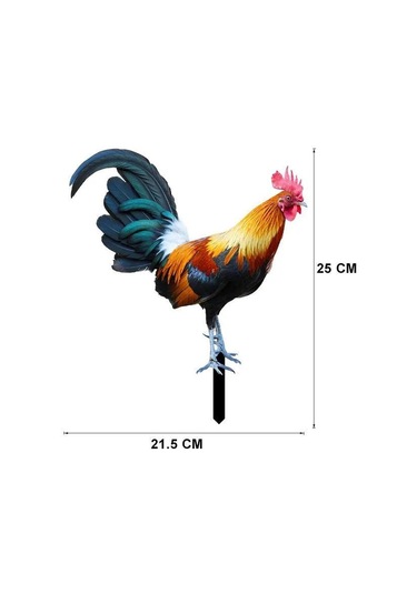 Qingmipy Sarı Led Işıklı Akrilik Tavuk Figürü, Çimen Ve Bahçe Dekorasyonu, Toprak Takılı Bahçe Figürü, Evcil Hayvan Temalı Bahçe Aksesuarı