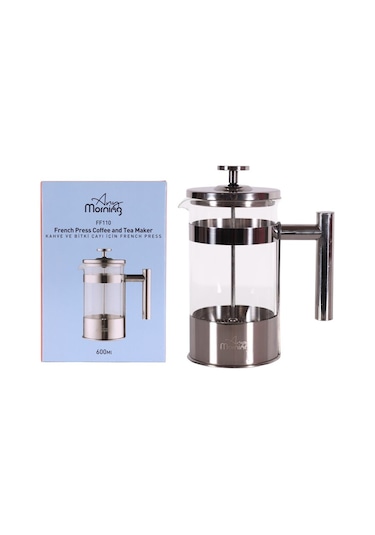 Any Morning Ff110 Kahve Ve Bitki Çayı İçin French Press 600 Ml Gri