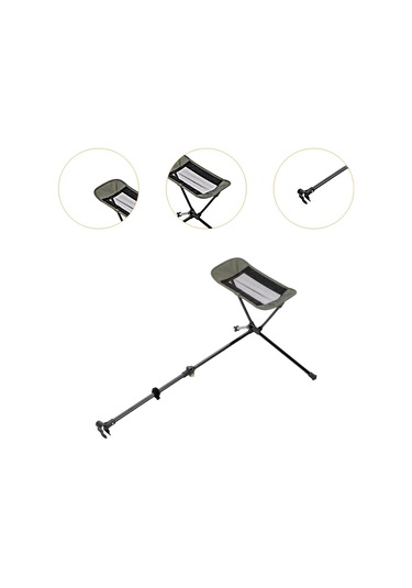 Homyl Katlanır Kamp Sandalyesi Ayak Dayama Aksesuarı Alüminyum Yeşil
