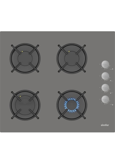 Simfer QS Gri 2'li Cam Ankastre Set (3538 Ocak + 8736 Davlumbaz)