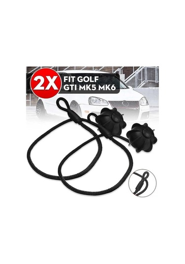 Pazly 2 Adet Golf Mk5 Mk6 Bagaj Rafı Kayışı - Siyah Abs, 32cm 2004-2013