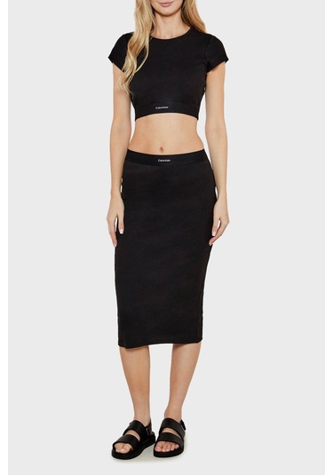 Calvin Klein Bayan Top Lv00qs7349 Ub1 Siyah Siyah