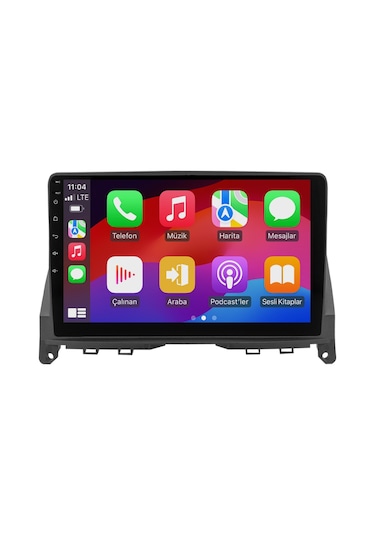 Mercedes C Serisi W204 Android Multimedya Sistemi 2005-2011 8gb Ram, 64gb Hafıza, Bluetooth, Carplay & Android Auto Kamera  9"