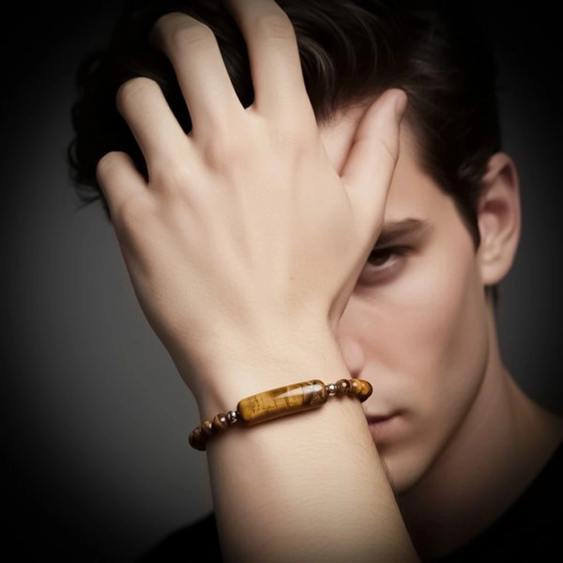 Moncuk Design Kaplan Gözü Taşlı Çelik Halat Ve Çelik Klipsli Bileklik 33512b19d6 Çok Renkli