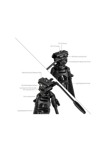 Smallrig 5443 Fsd14 Freespeed Ağır Hizmet Tipi Karbon Fiber Tripod