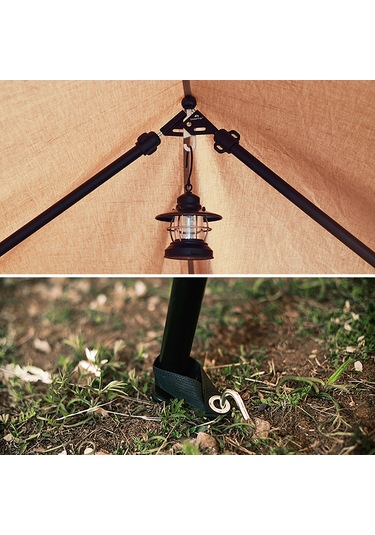 Neevoyu Dayanıklı Alüminyum Kamp Çadırı Uç Kapakları - Delinmeye Karşı Koruma Siyah