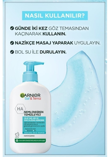 Garnier Saf&Temiz Nemlendiren Yüz Temizleme Jeli 250 ML