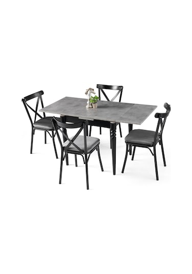 Pınar Bahar Açılır Mutfak Masa Sandalye Takımı 70x80