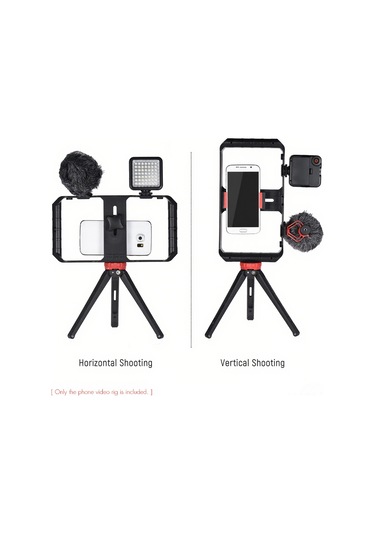 Kangvka Ulanzi U-rig Pro Telefon Video Tutucu, 3 Hot Shoe Desteği İle Geliştirilmiş, İki Kilitleli Sağlam Tutma, Aksesuar Uyumlu