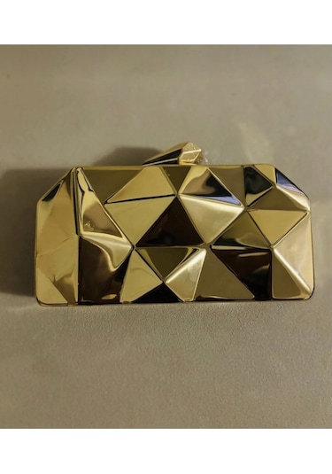 Abiye Çanta Gold Metalik