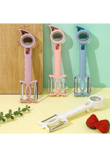 3 Pcs 7 Arada 1 Çok Fonksiyonlu Peeling Şişe Açıcı Piner Grater Açıcı Pembe Diğer