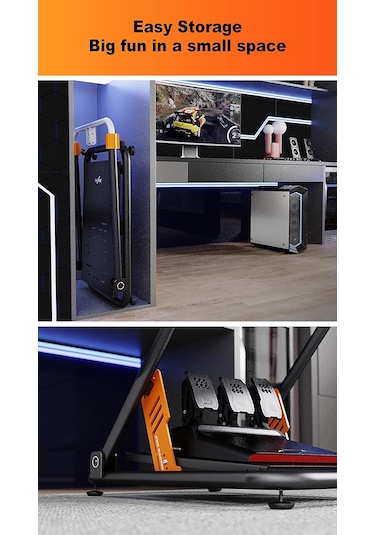 A11 Katlanabilir Yarış Direksiyonu Standı Çoklu Açı Ve Yükseklik Ayarı Logitech, Moza, Fanatec Uyumlu