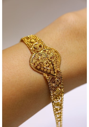 Yenigün Kuyumculuk 14 Ayar Altın Hint Işi Cimarlı Bileklik