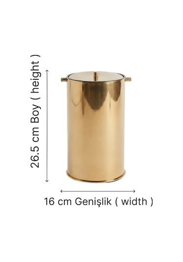 Kobos Nova Çöp Kovası 5l Parlak Altın Kbw-908gl