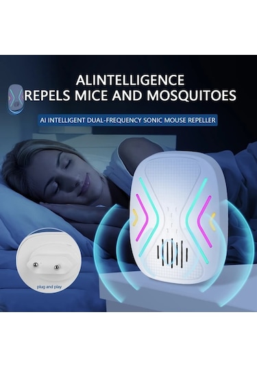 Xuweiwei 6 Adet Hotu Ultrasonik Kemirgen Kovucu Cift Frekansli Fare Kovucu Ev Garaj Dukkan Icin