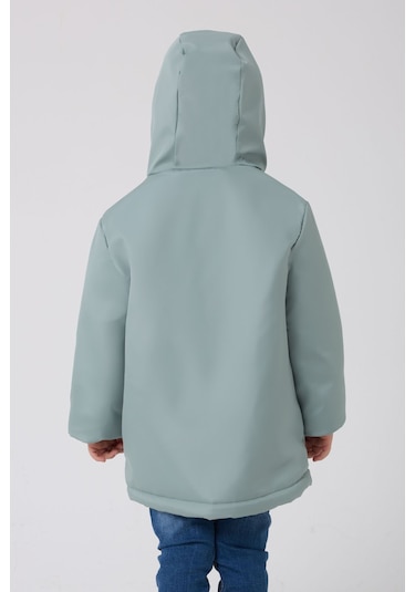 Freemen Erkek Çocuk Mint Yeşil Kürklü Su Ve Rüzgar Geçirmez Kapüşonlu 3 Kışlık Mont Mint Yeşil