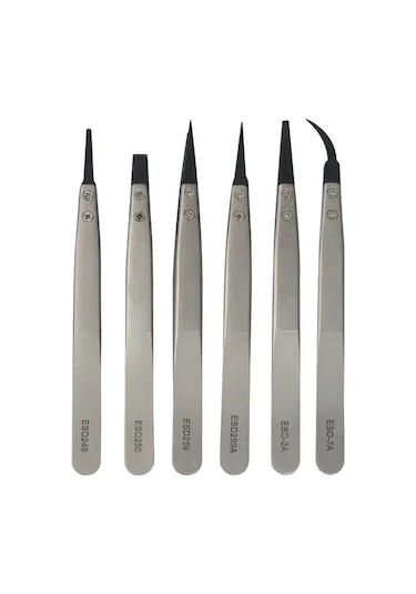 Gözlem, Montaj Çalışması Pincet Dik Açılı Sap Paslanmaz Çelik