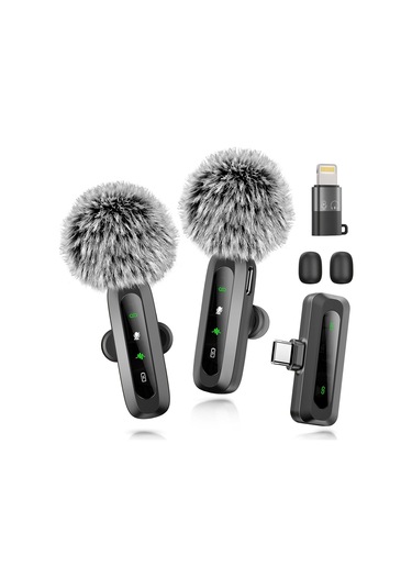 İphone/android Uyumlu Telefon İçin Kablosuz Mikrofon Mini Mikrofon, Led Ekran