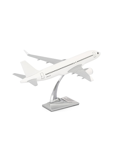 Zekupp Airbus A320 Model Uçak 1/100 Beyaz Elit Maket Uçak