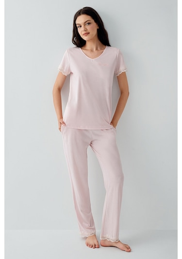 Pierre Cardin Kadın Pembe Pijama Takımı Pembe