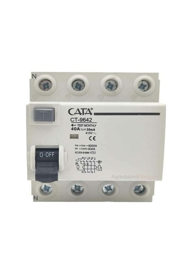 Cata Ct-9642 40 Amper Kaçak Akım Koruma Rölesi Trifaze/4p 30ma