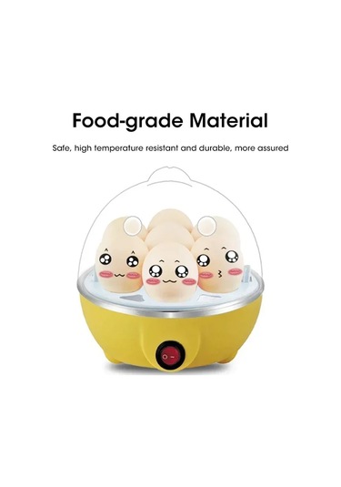 Elektrikli Yumurta Pişirici Çok Fonksiyonlu Otomatik Kapanma Yumurta Vapur Ev White