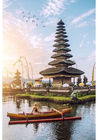 Endonezya Temalı Oval Magnet